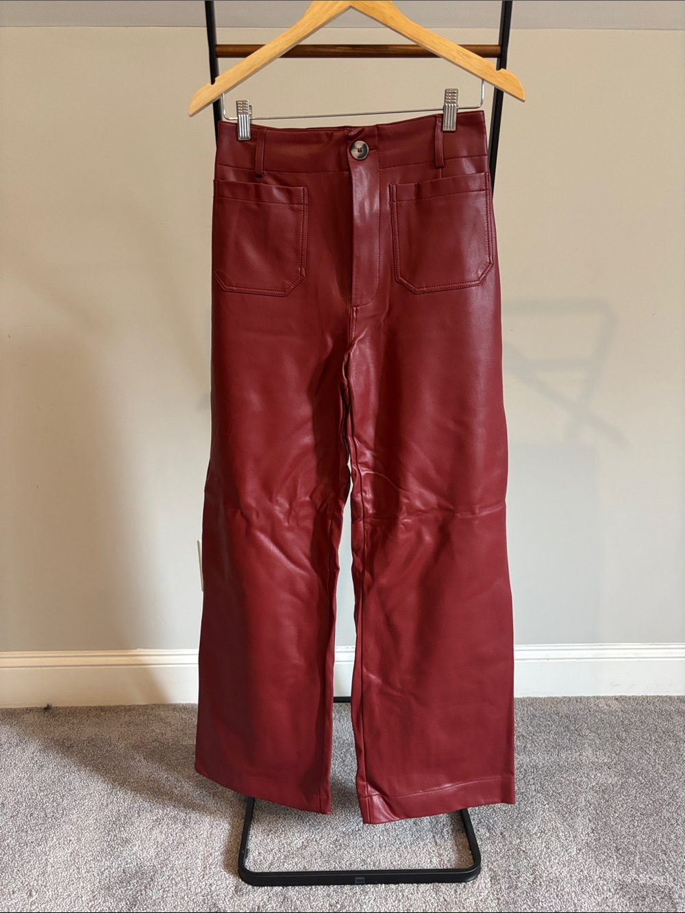 Anthropologie cult classic vegan leather Colette pant